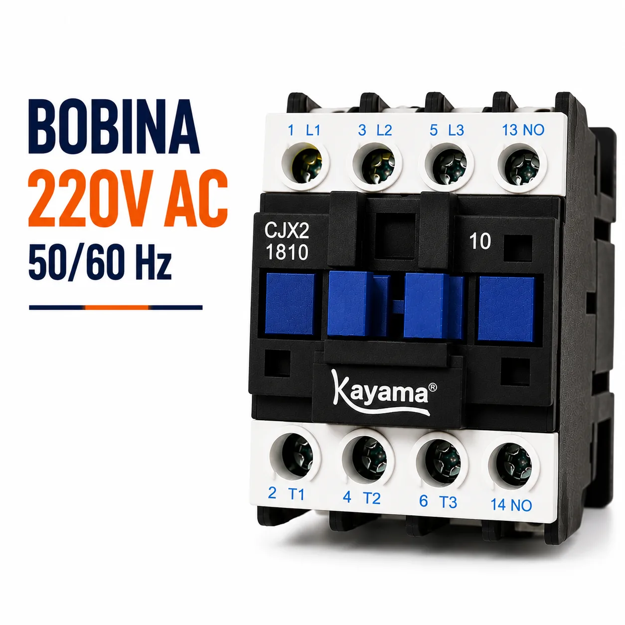 contator Tripolar CJX2-1810B - 220V- 50/60 HZ - KAYAMA — imagem 5