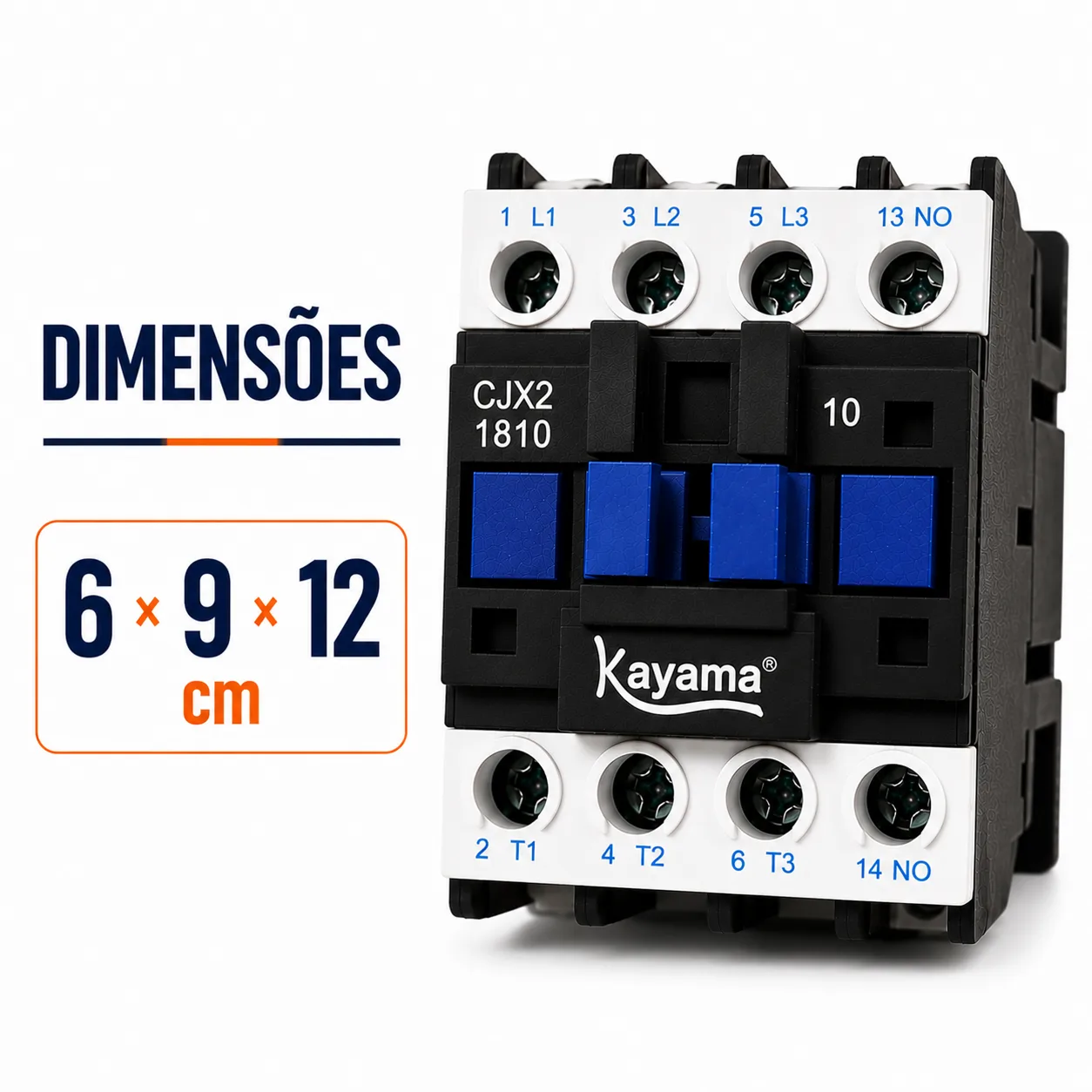 contator Tripolar CJX2-1810B - 220V- 50/60 HZ - KAYAMA — imagem 6