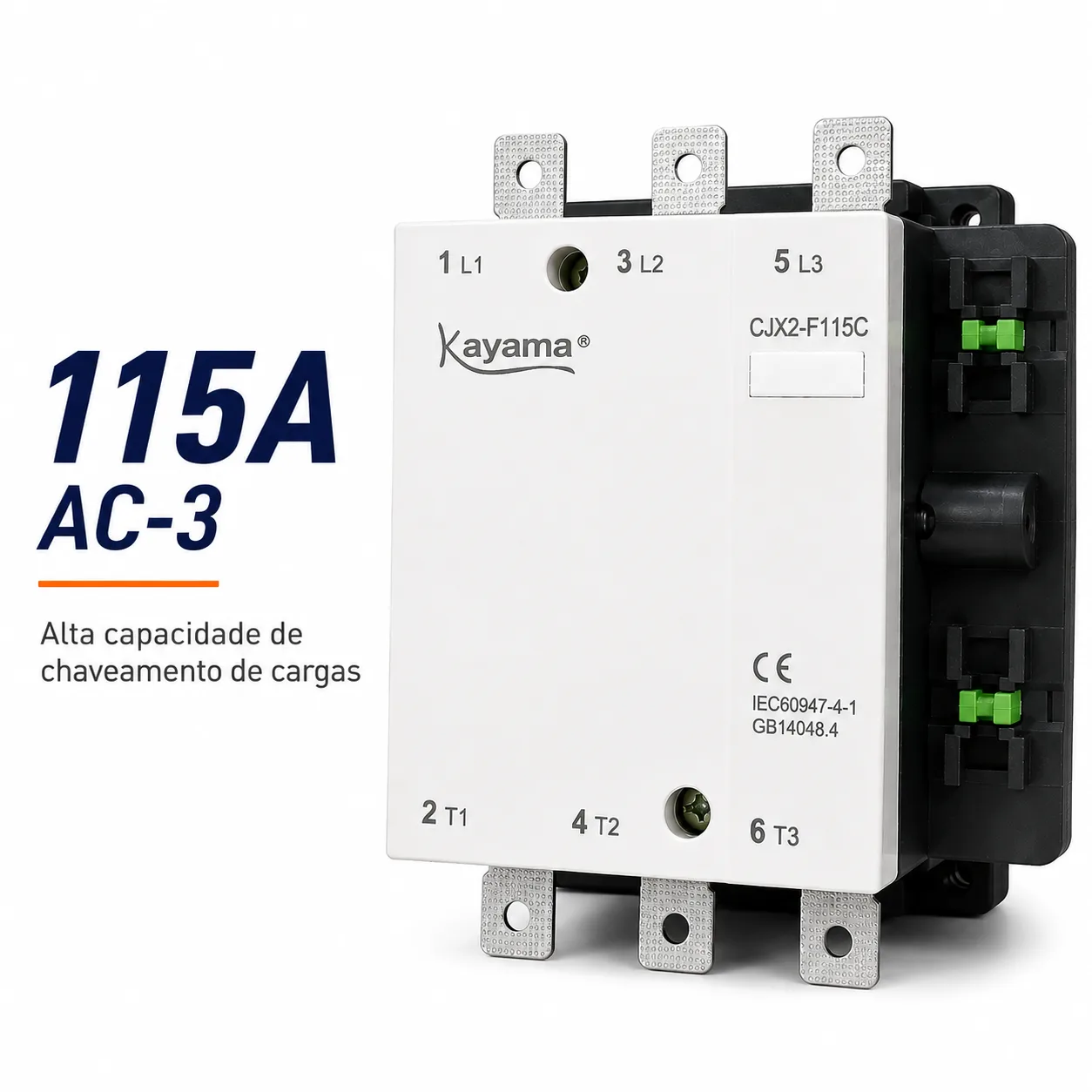 contator Tripolar CJX2-F115C - 220V- 50/60 HZ - KAYAMA — imagem 3