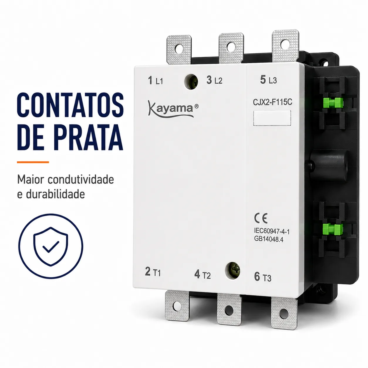 contator Tripolar CJX2-F115C - 220V- 50/60 HZ - KAYAMA — imagem 6