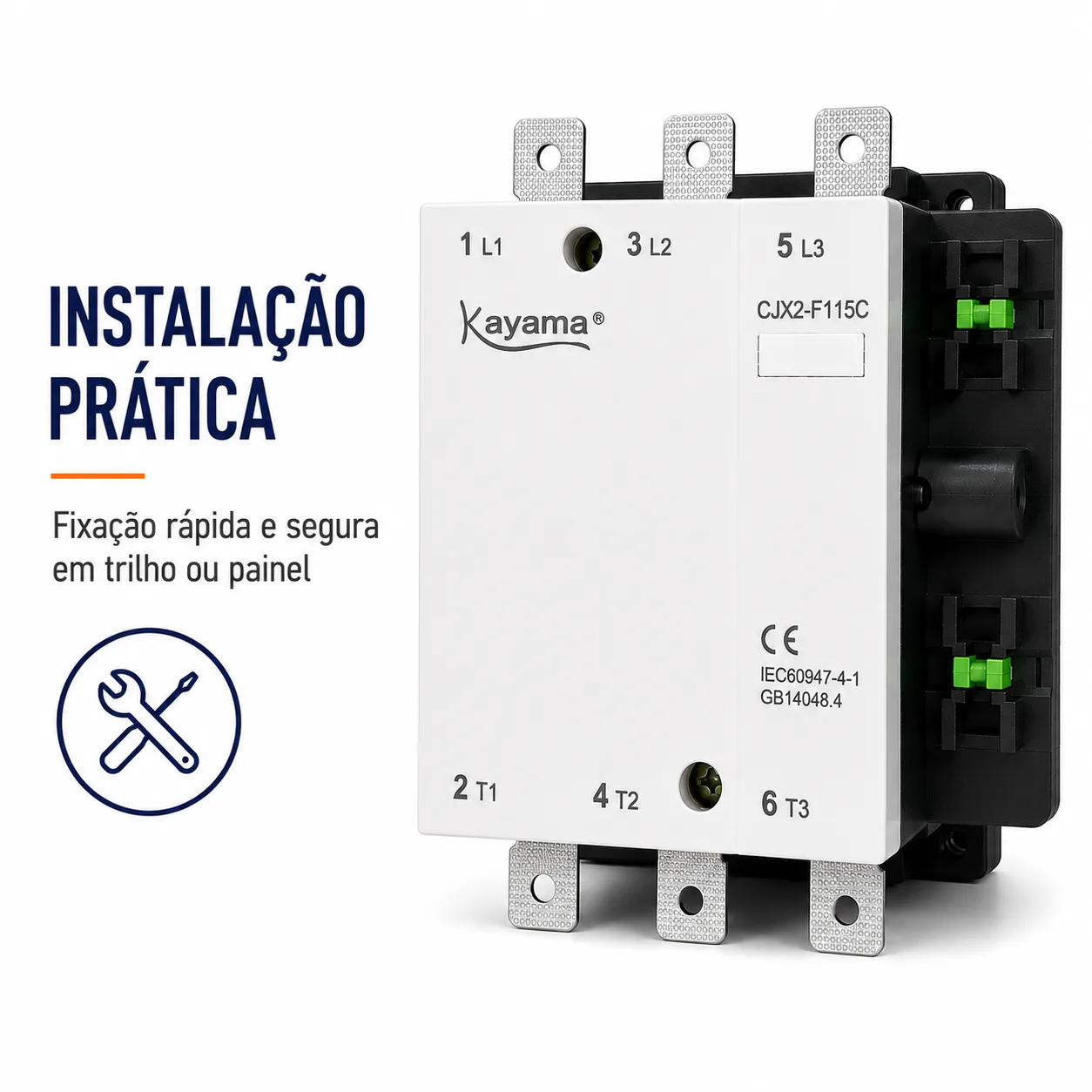 contator Tripolar CJX2-F115C - 220V- 50/60 HZ - KAYAMA — imagem 7