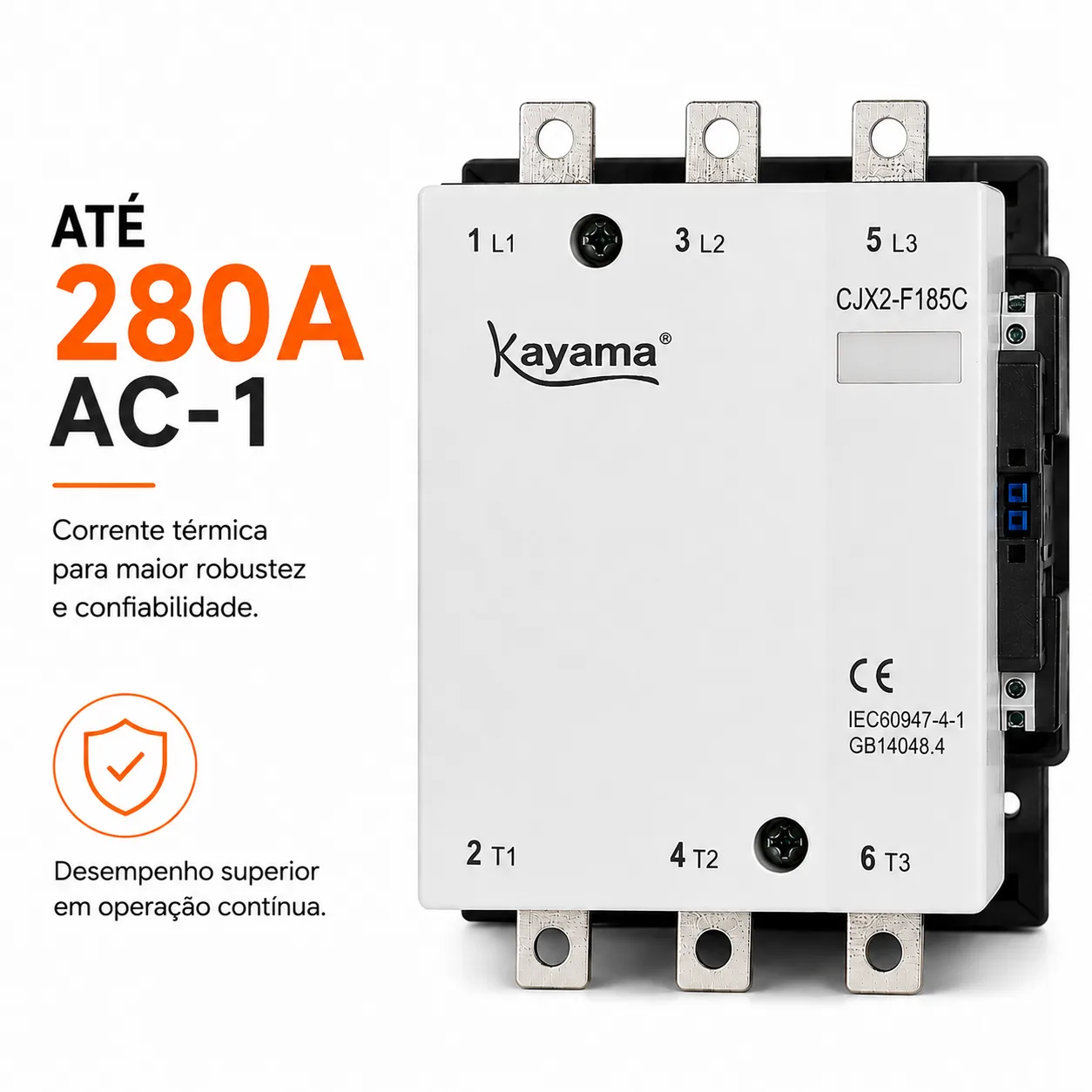 contator Tripolar CJX2-F185C - 220V- 50/60 HZ - KAYAMA — imagem 6