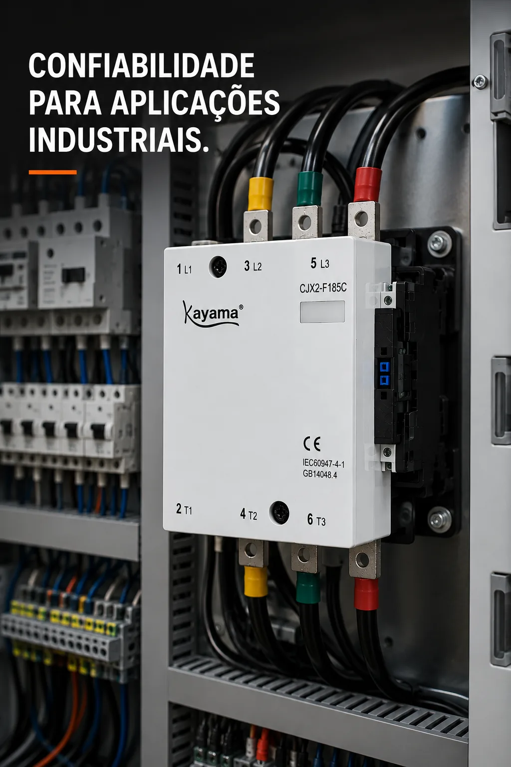 contator Tripolar CJX2-F185C - 220V- 50/60 HZ - KAYAMA — imagem 10