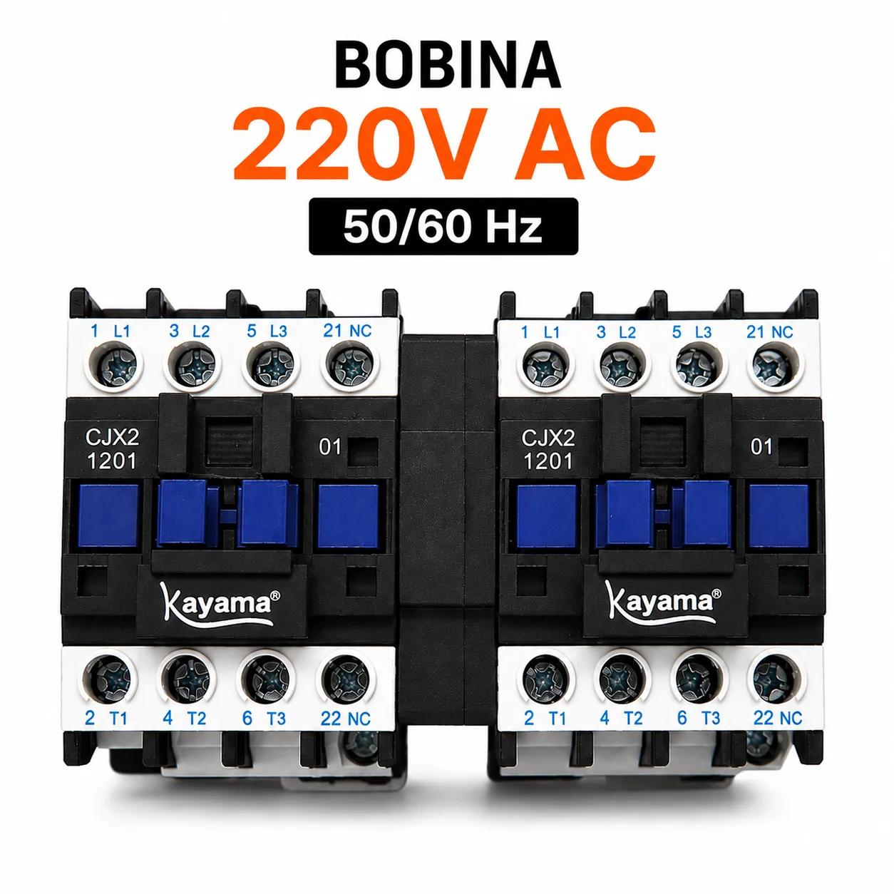 Contator Tripolar duplo CJX2-1210B - 220V- 50/60 HZ - com intertravamento - KAYAMA — imagem 5