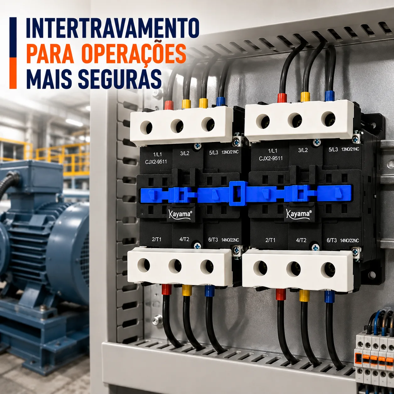 Contator Tripolar duplo CJX2-9511B - 220V- 50/60 HZ - com intertravamento - KAYAMA — imagem 9
