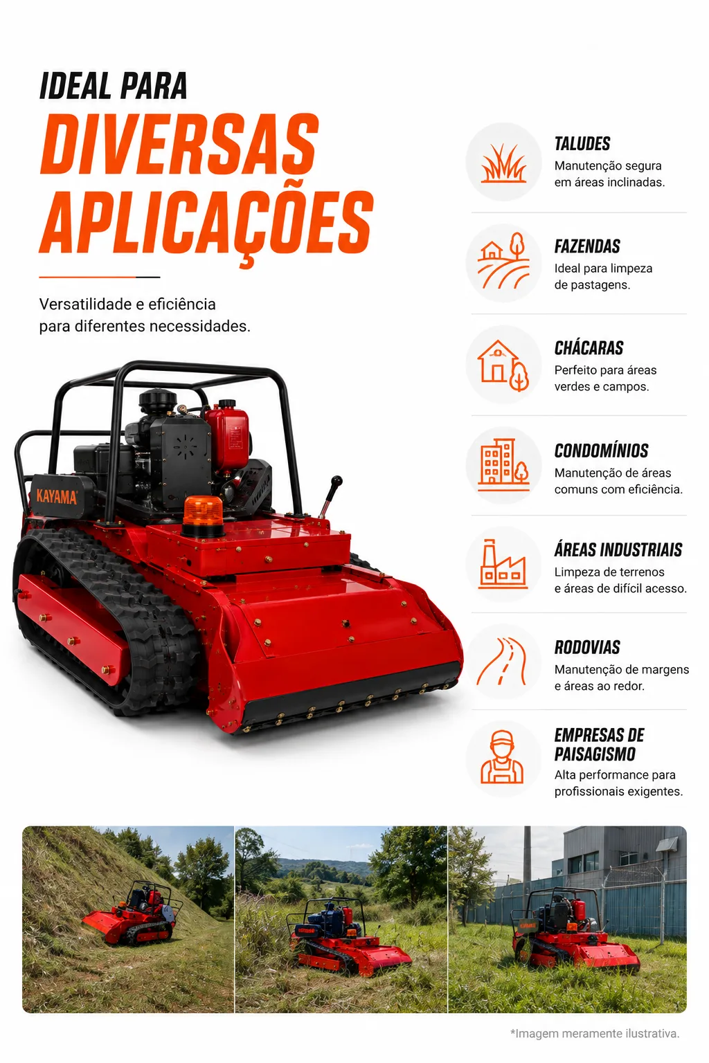 Cortador de Grama com Controle Remoto Kayama modelo KCGCR12G — imagem 7