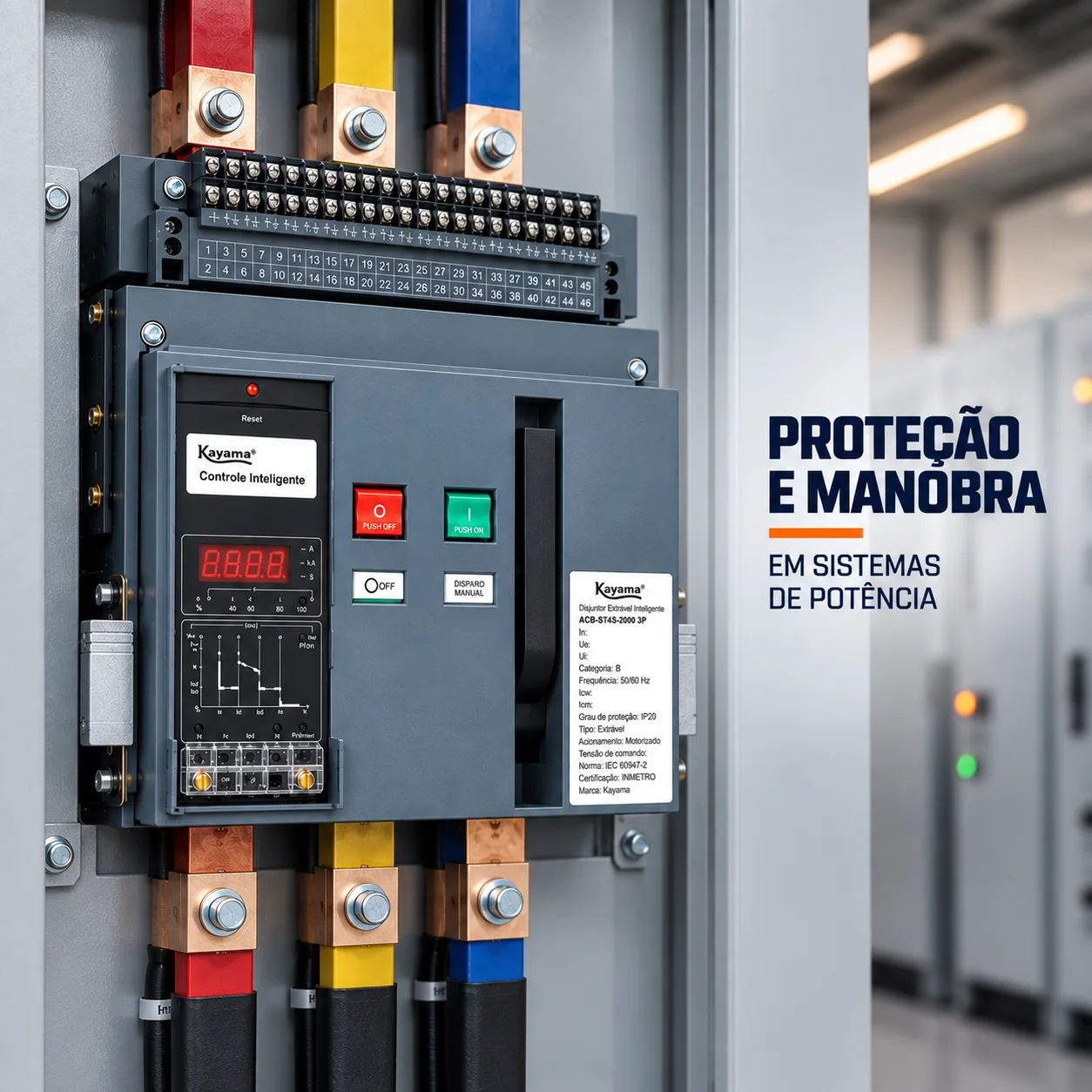 Disjuntor Motorizado ACB-ST45-6300 - 6300A Fixo - KAYAMA — imagem 5