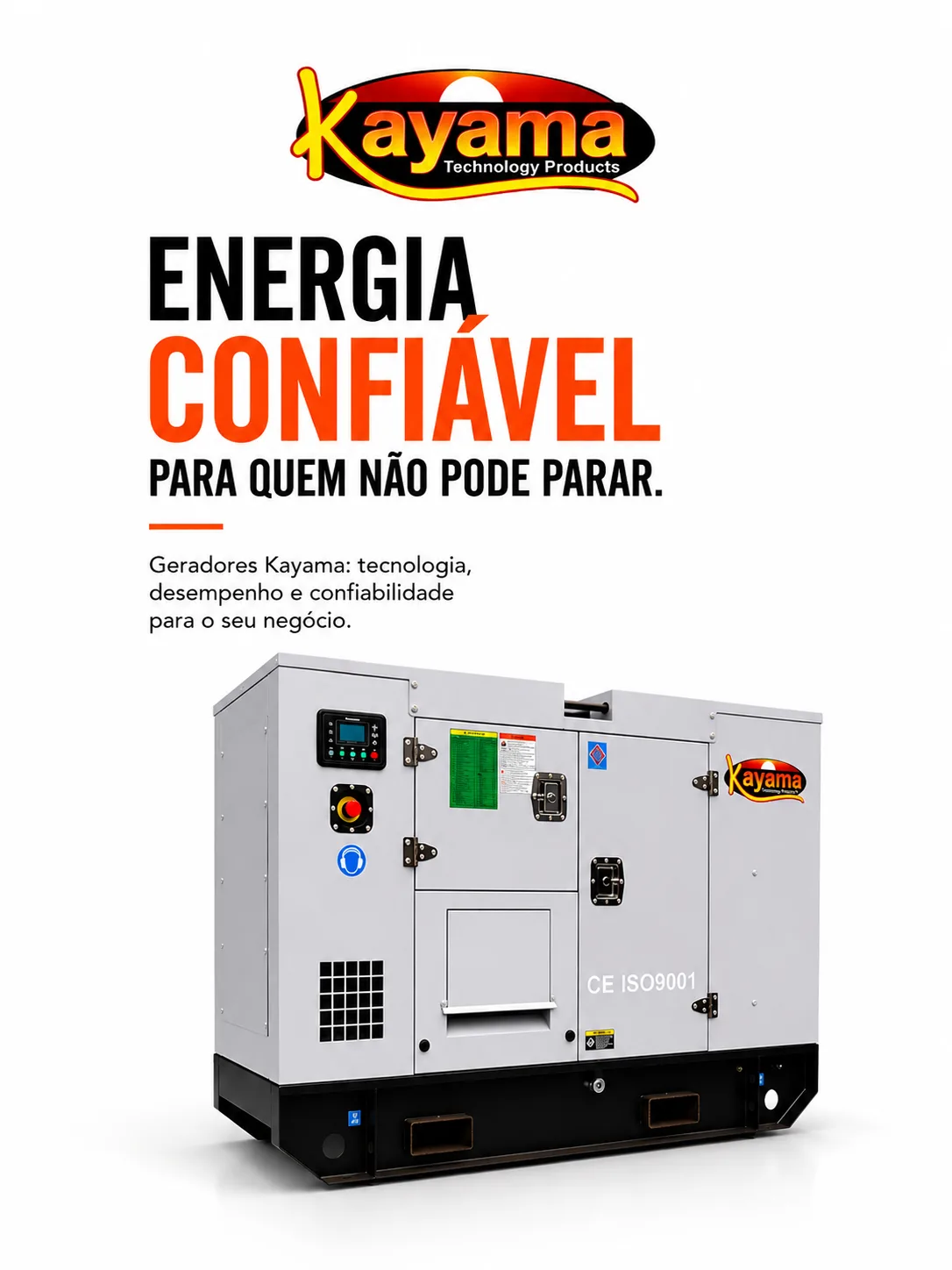 Gerador de Energia Elétrica à Diesel 85 KVA Trifásico Kayama Plataforma modelo K85000PSP3E 127/220V 60 HZ — imagem 7