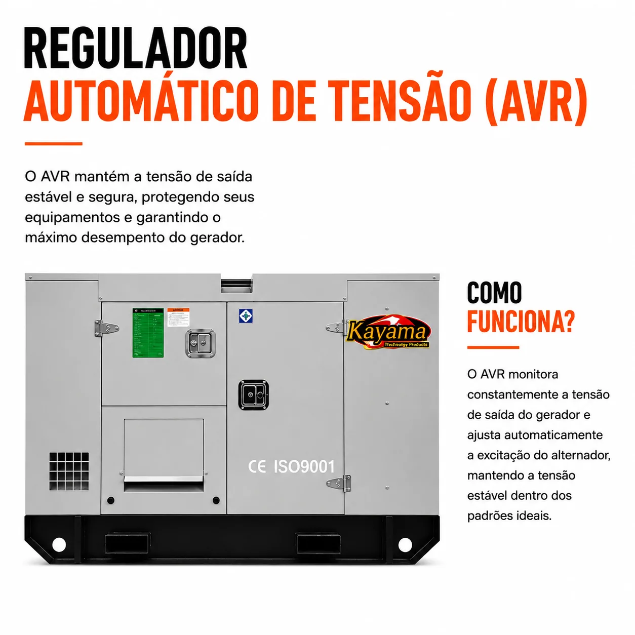 Gerador de Energia Elétrica à Diesel 85 KVA Trifásico Kayama Insonorizado modelo K85000PSP3E 266/460V 60 HZ — imagem 11
