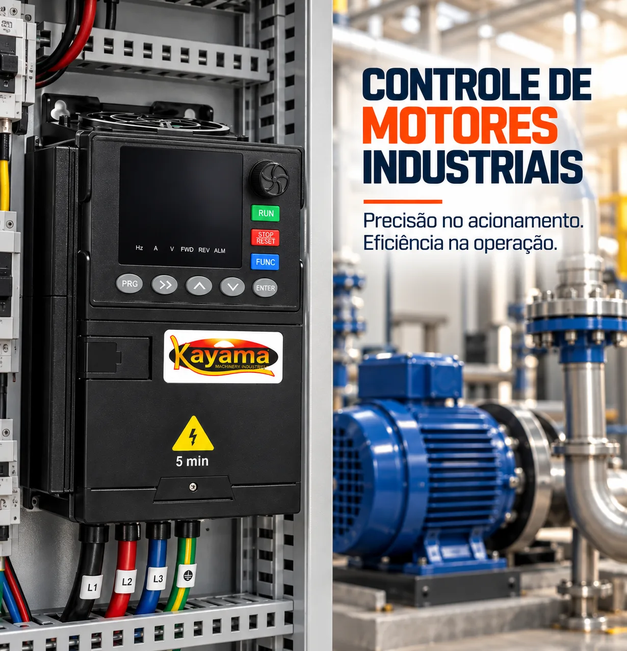 Inversor de Frequência Monofásico/Trifásico 5 CV 220V IFMT1030-50 Kayama — imagem 5
