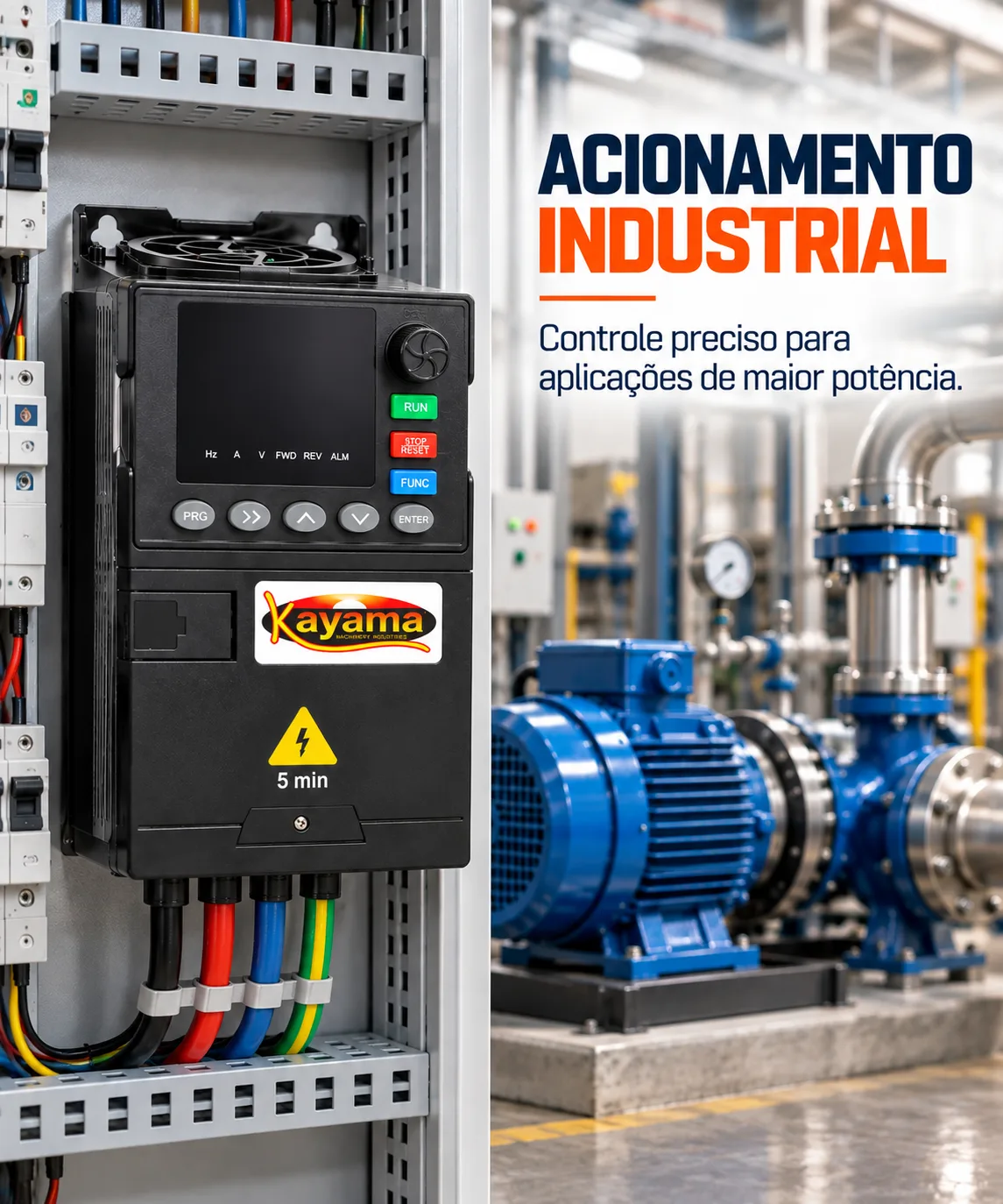 Inversor de Frequência Monofásico/Trifásico 7,5 CV 220V IFMT1030-75 Kayama — imagem 5