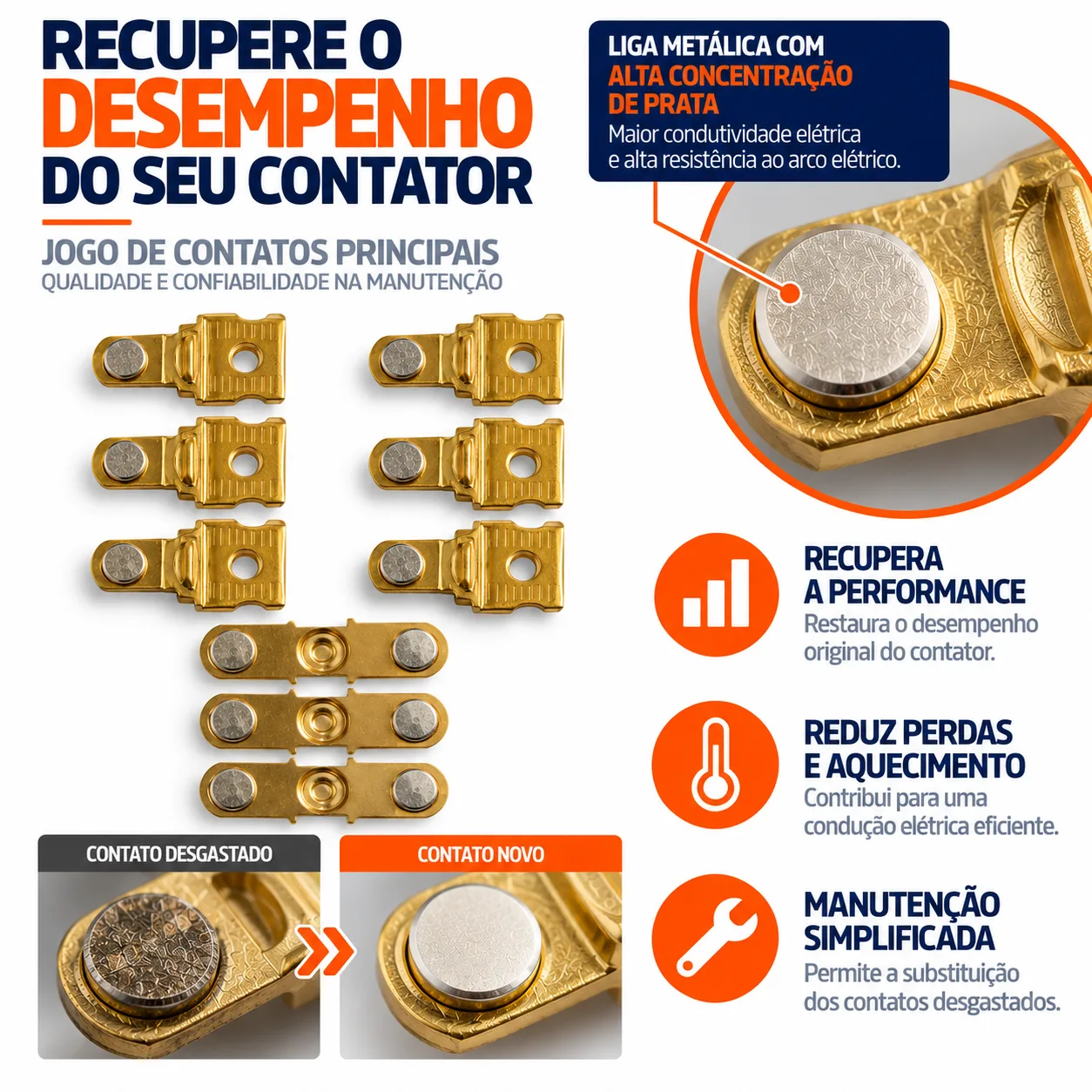 Jogo de contato contator CJX2 - 3210B- KAYAMA — imagem 2