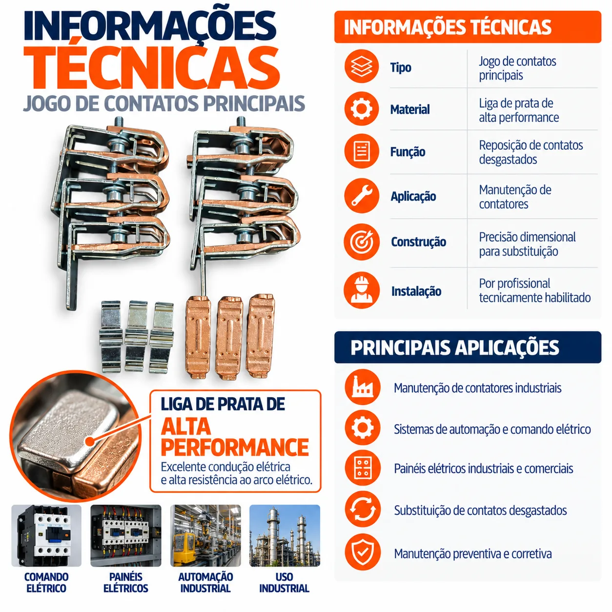 Jogo de contato contator CJX2 - F265C- KAYAMA — imagem 3