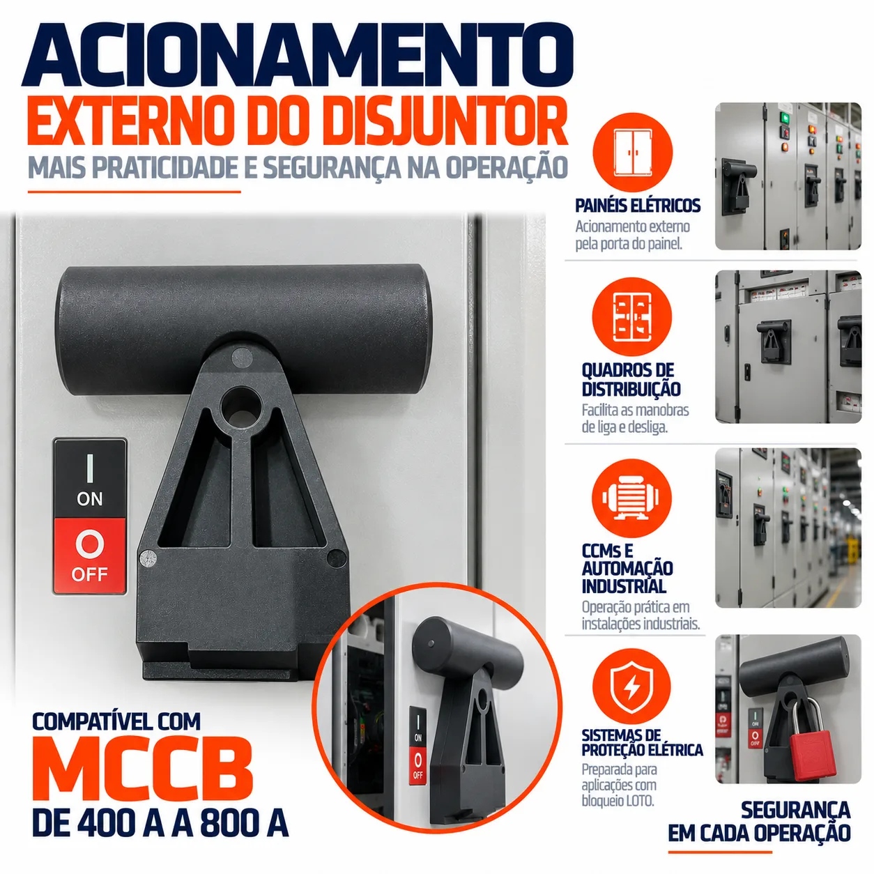 Manopla Disjuntores Caixa Moldada de 400-800A - KAYAMA — imagem 4