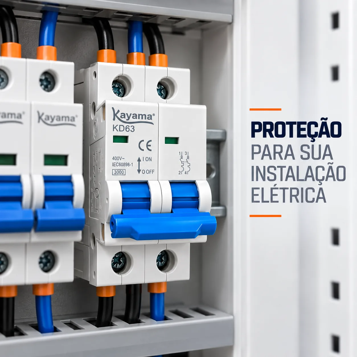 Mini-disjuntor DIN Bipolar Curva C 63A — imagem 4