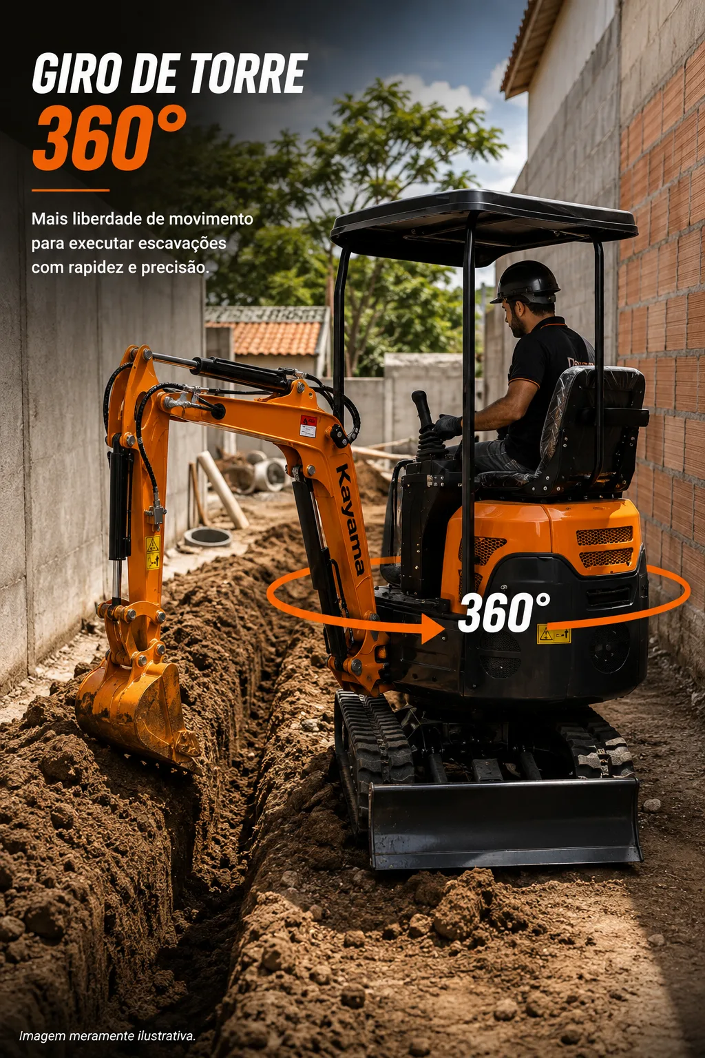 Mini Escavadeira Kayama modelo:KME1000TD 1t — imagem 4