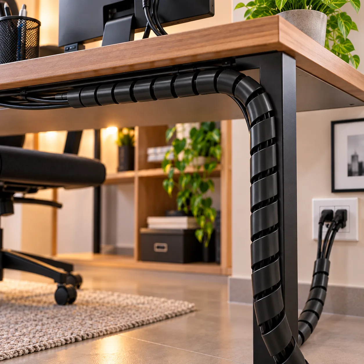 Organizador de Cabos espiral Preto Kayama 18 mm c/ 4 metros — imagem 4