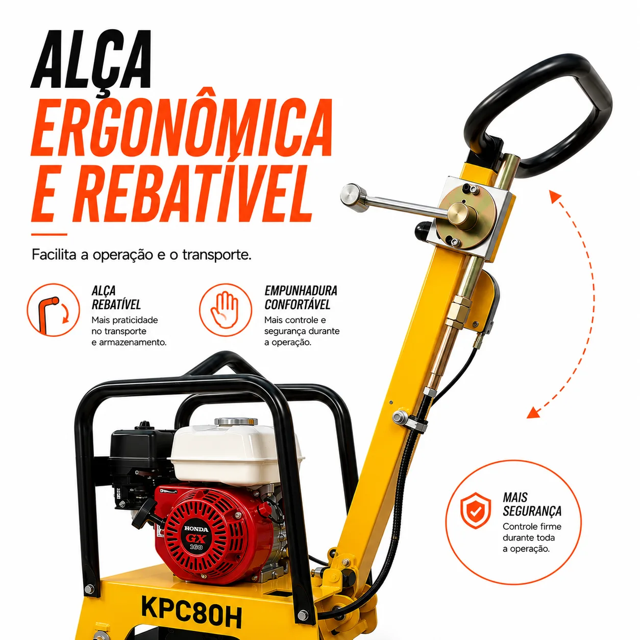 Placa Vibratória à gasolina 90 Kg Kayama modelo:KPC90H — imagem 3