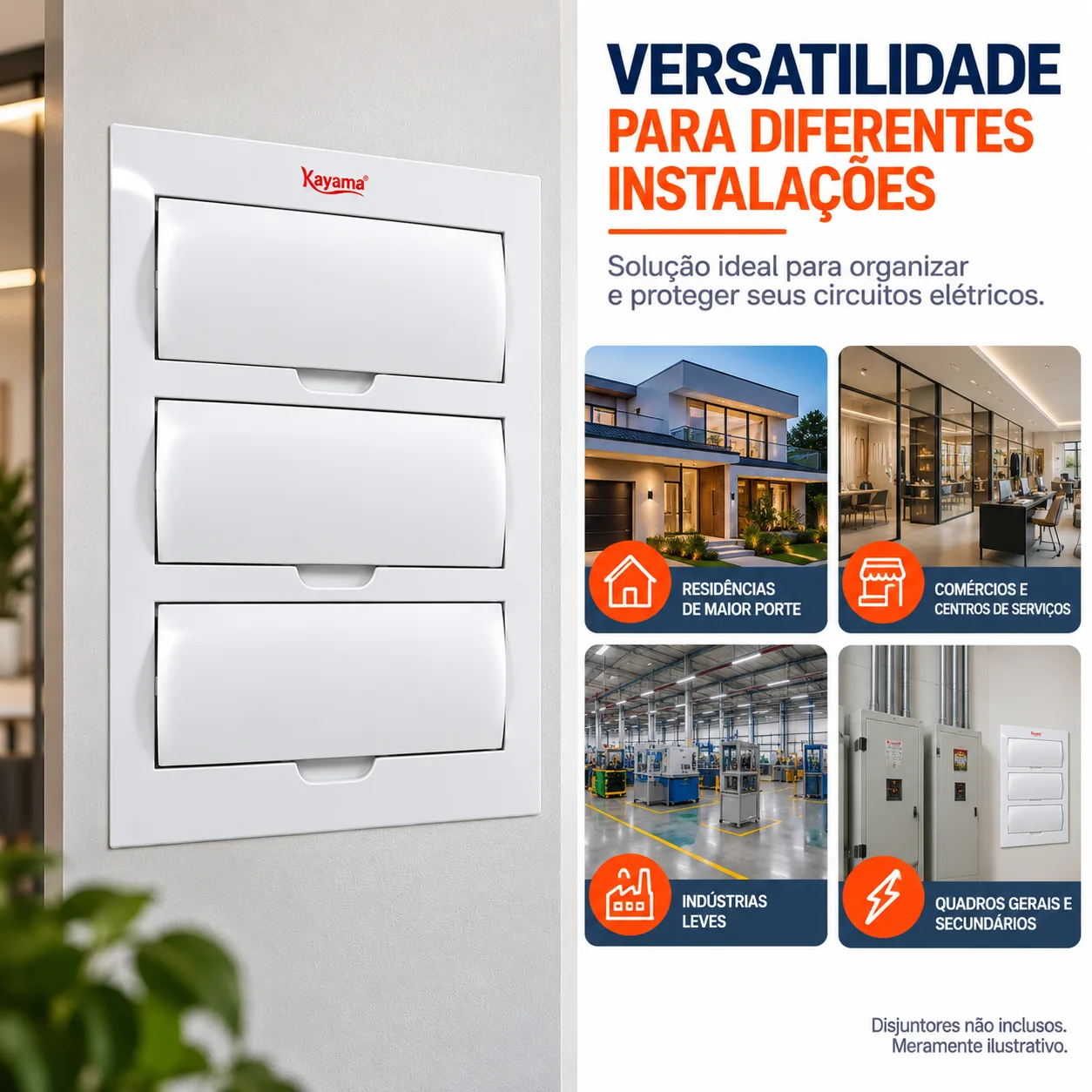 Quadro de Distribuição Embutir para 36 disjuntores QDE36D Kayama — imagem 4