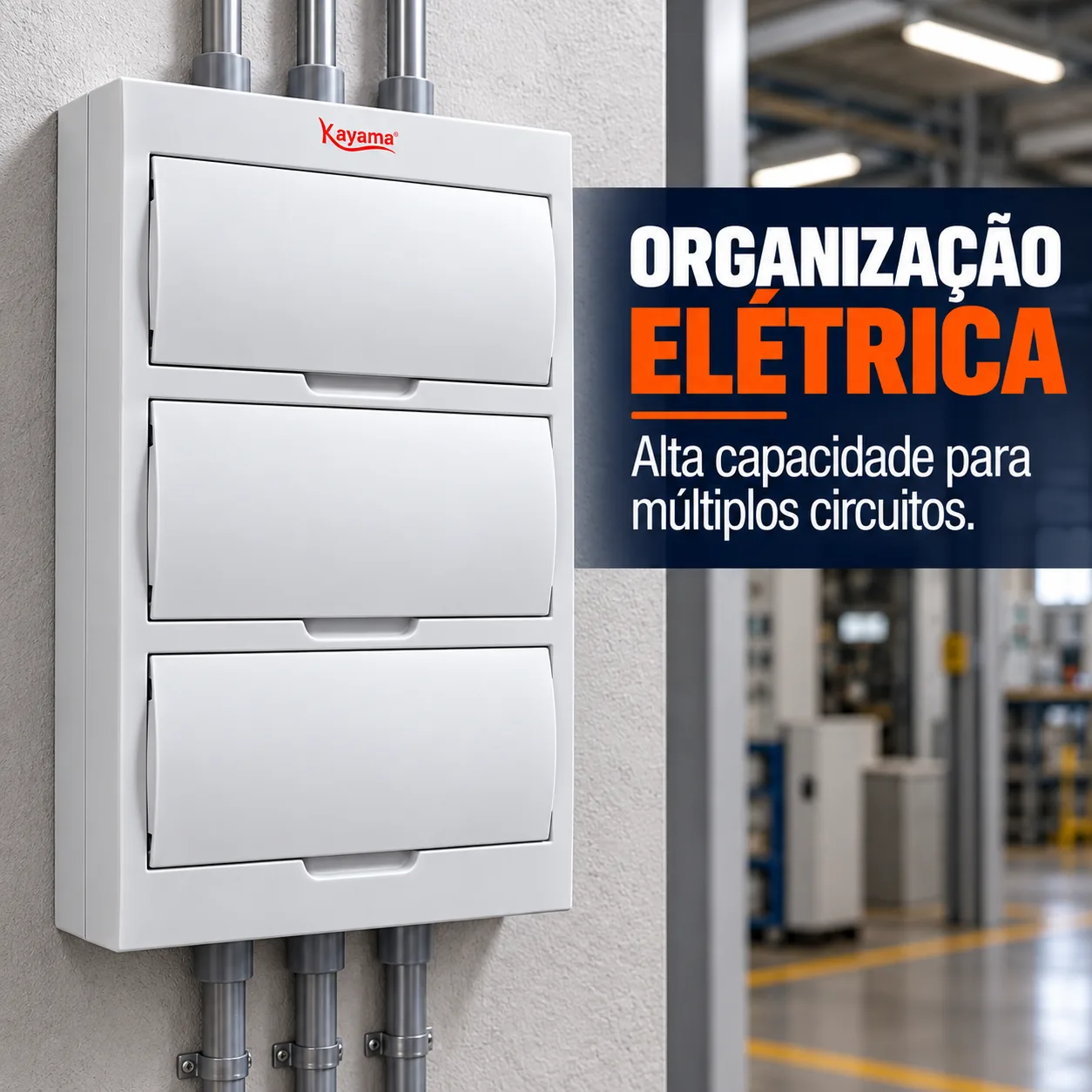 Quadro de Distribuição Aparente para 36 disjuntores QDA36D Kayama — imagem 4