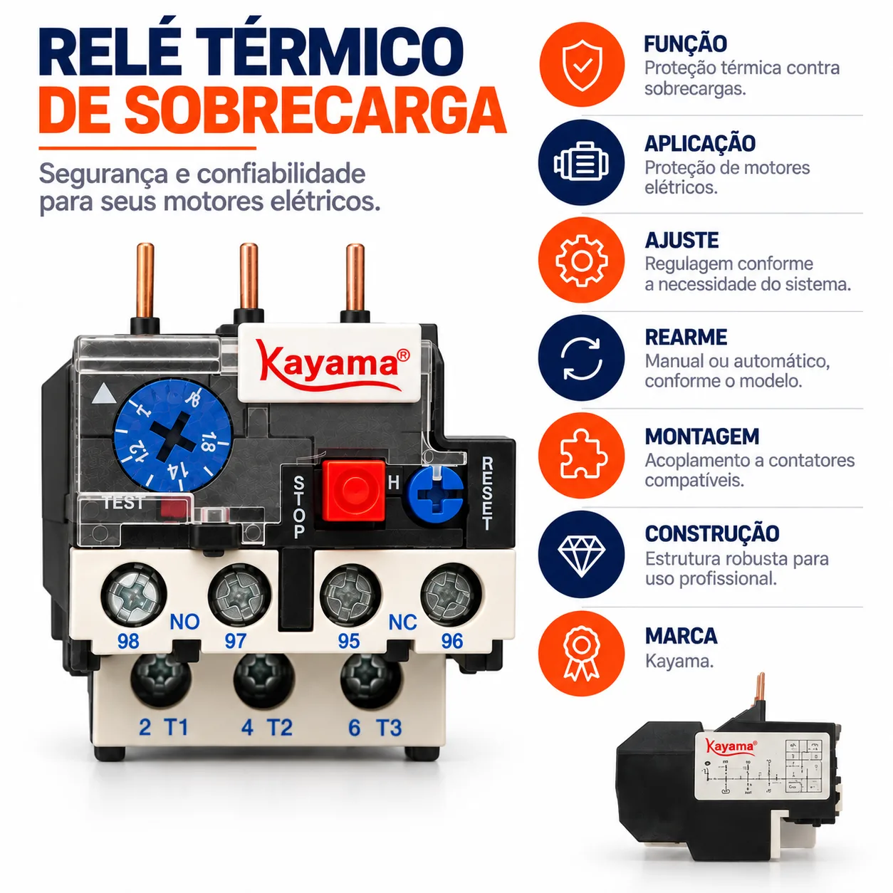 Relé Térmico de Sobrecarga JR28-93(LR2-D33)30-40A - KAYAMA — imagem 3