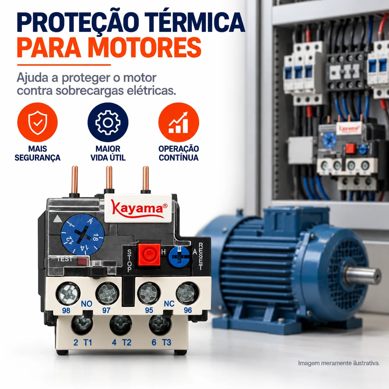 Relé Térmico de Sobrecarga JR28-25(LR2-D13)7-10A - KAYAMA — imagem 2