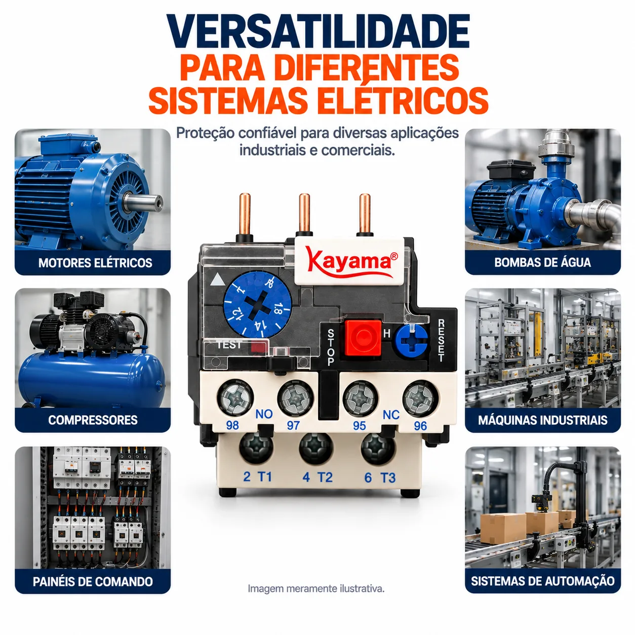 Relé Térmico de Sobrecarga JR28-25(LR2-D13)5.5-8A - KAYAMA — imagem 4