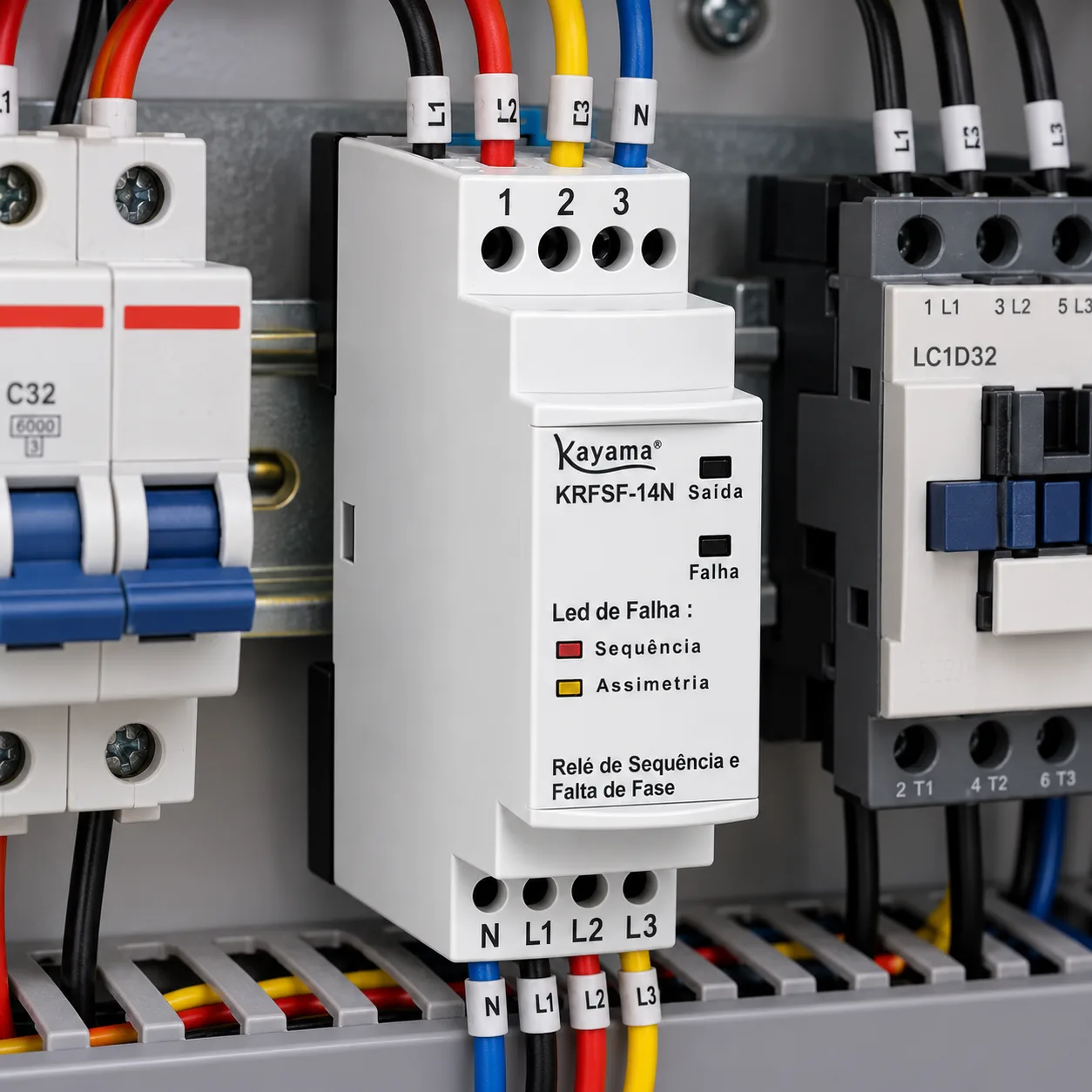 Relé Falta e Sequência de Fase - KRFSF14N - 220-380V 50/60HZ c/neutro - Kayama — imagem 5