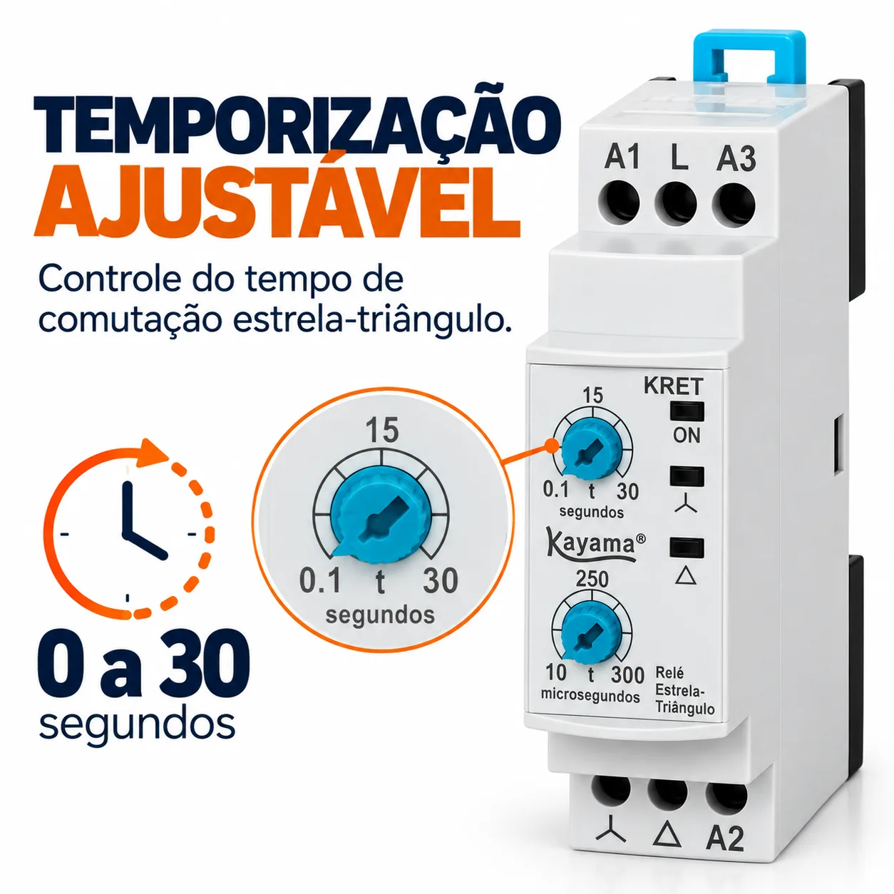 Relé Estrela-Triângulo - KRET - 220V 50/60HZ - Kayama — imagem 3