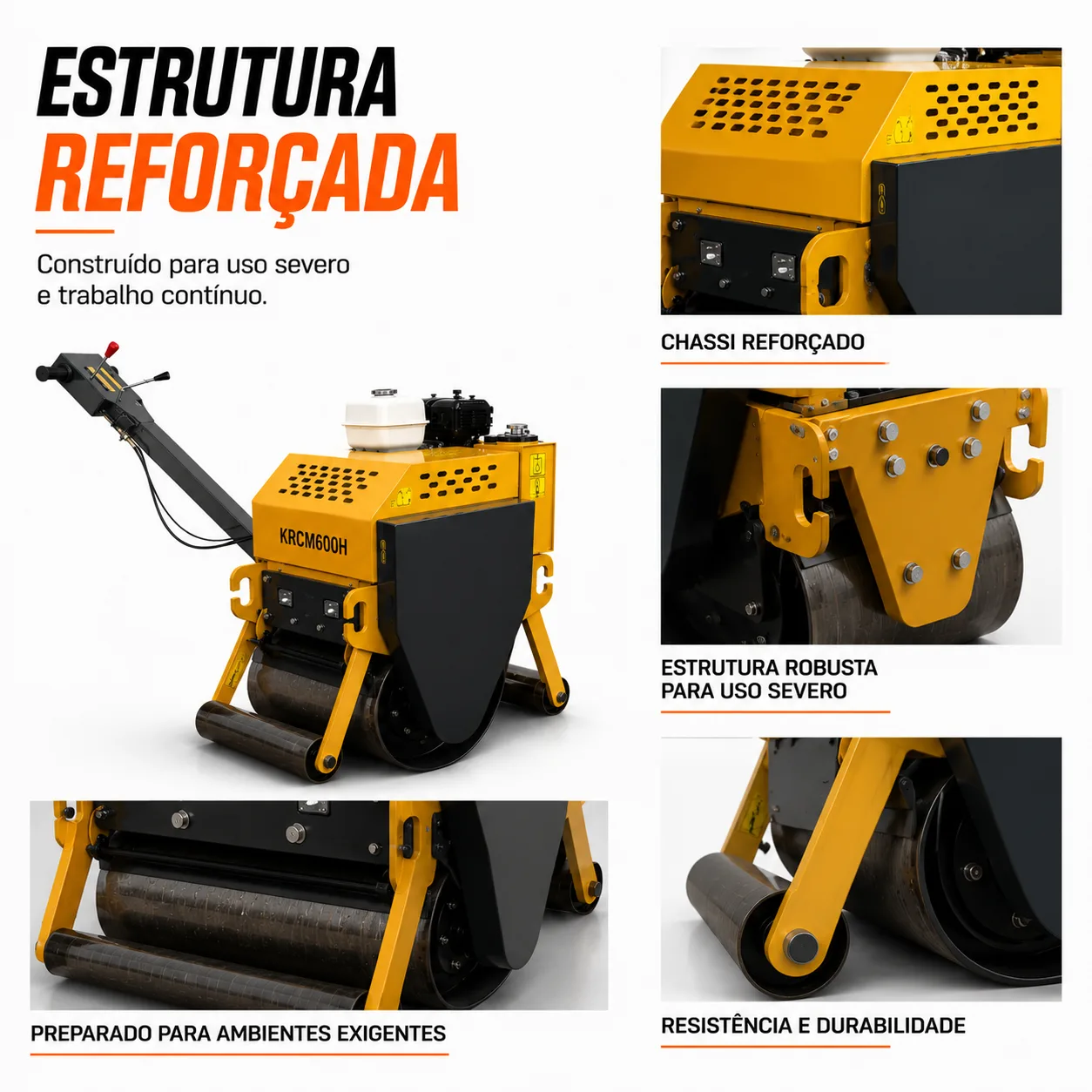 Rolo Compactador Manual Kayama modelo KRCM600H — imagem 5