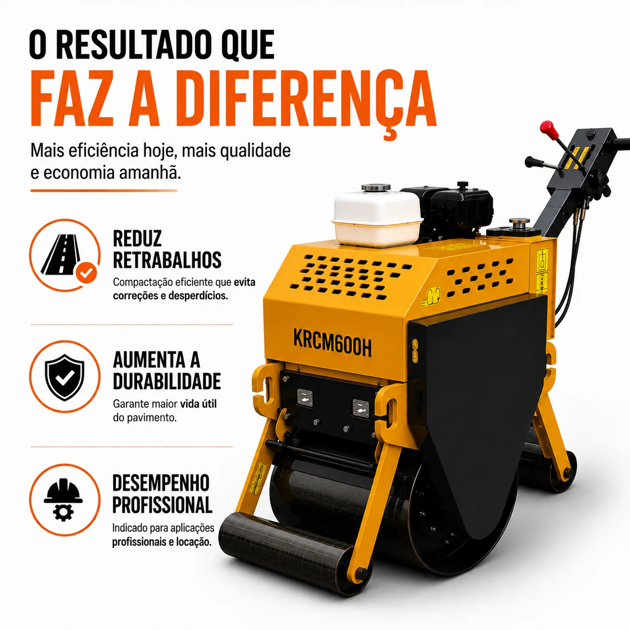 Rolo Compactador Manual Kayama modelo KRCM600H — imagem 8