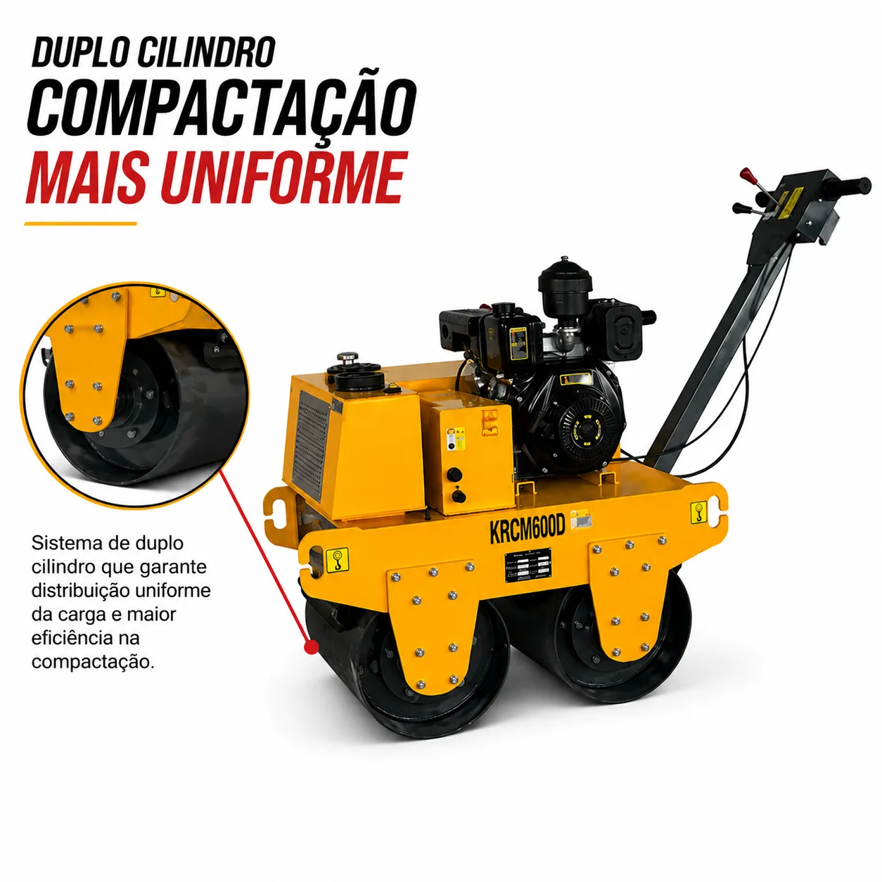 Rolo Compactador Manual Kayama modelo KRCM600D — imagem 2
