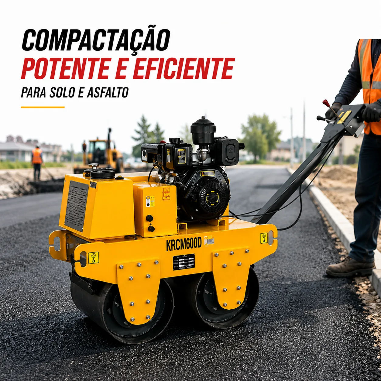 Rolo Compactador Manual Kayama modelo KRCM600D — imagem 3
