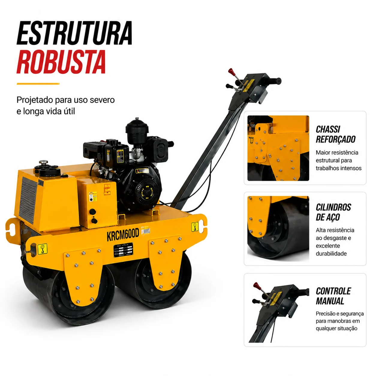 Rolo Compactador Manual Kayama modelo KRCM600D — imagem 4