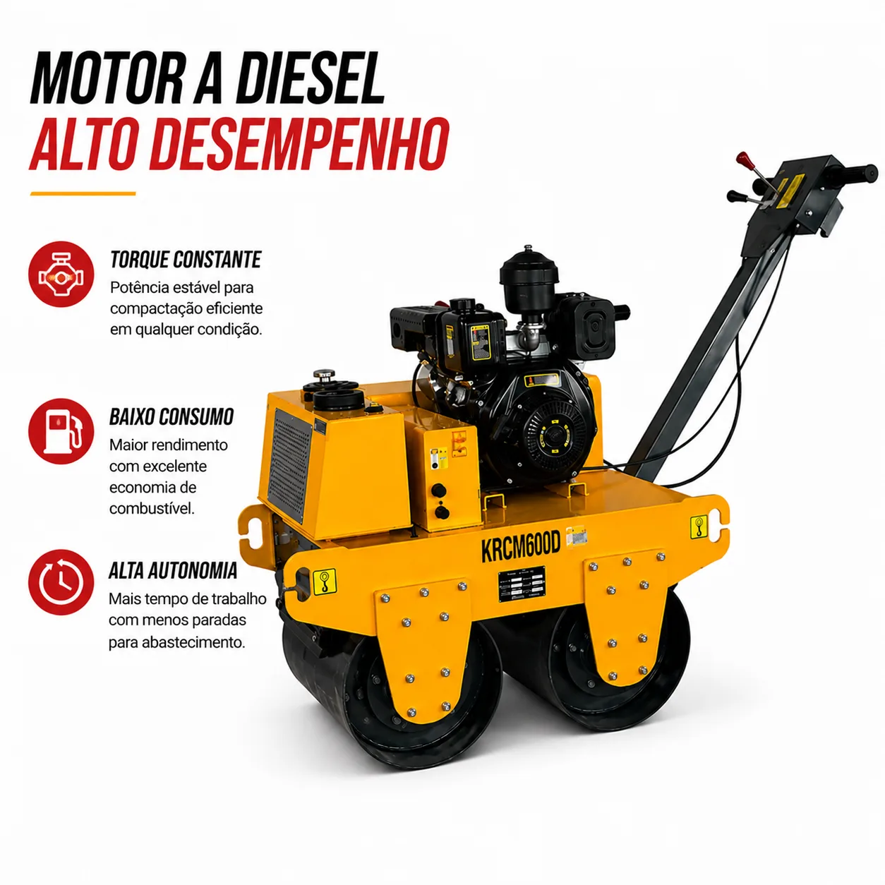 Rolo Compactador Manual Kayama modelo KRCM600D — imagem 5