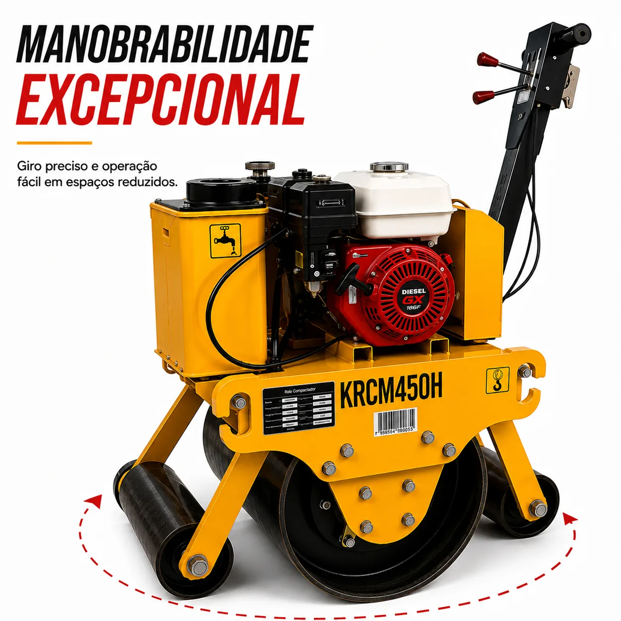Rolo Compactador Manual Kayama modelo KRCM450H — imagem 4