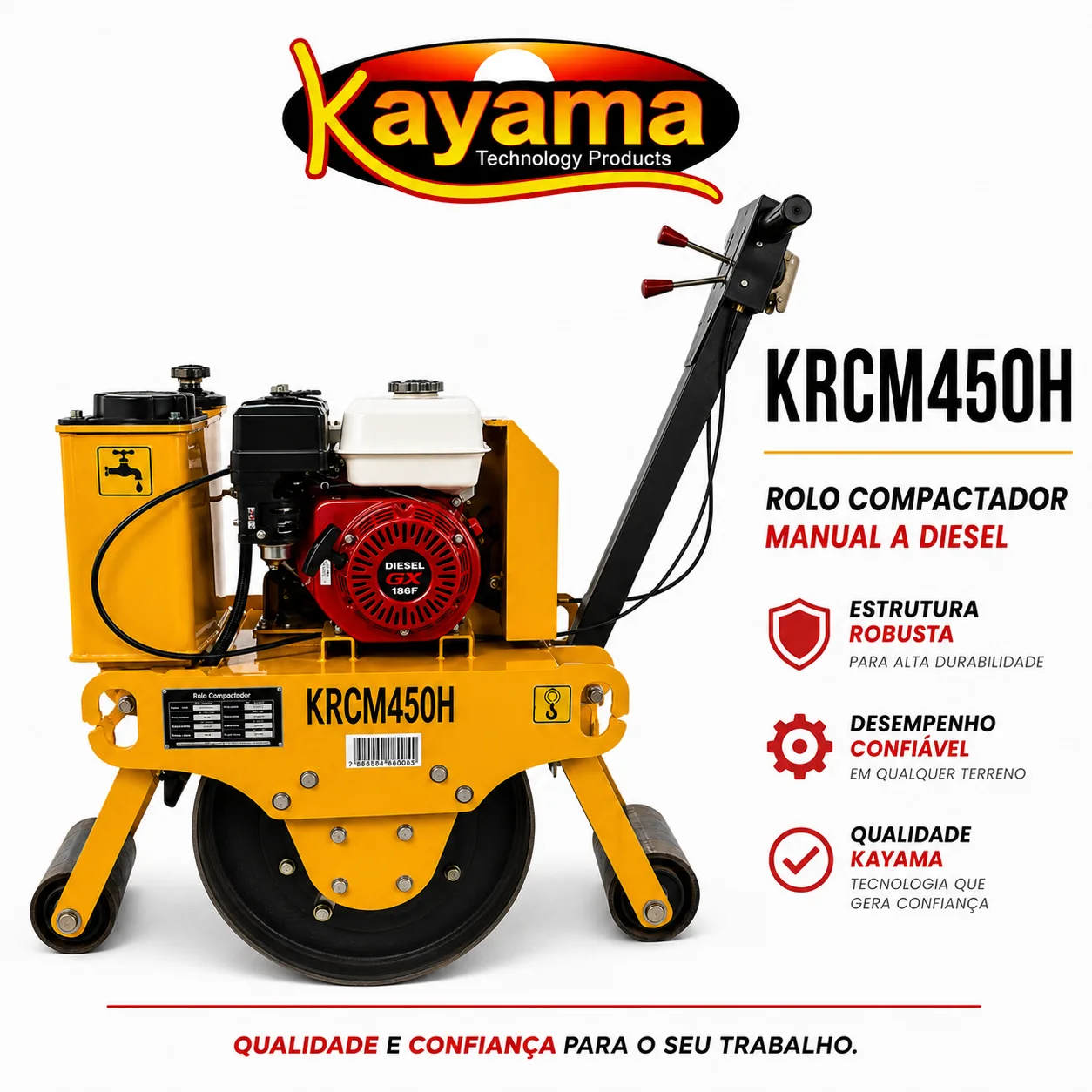 Rolo Compactador Manual Kayama modelo KRCM450H — imagem 7