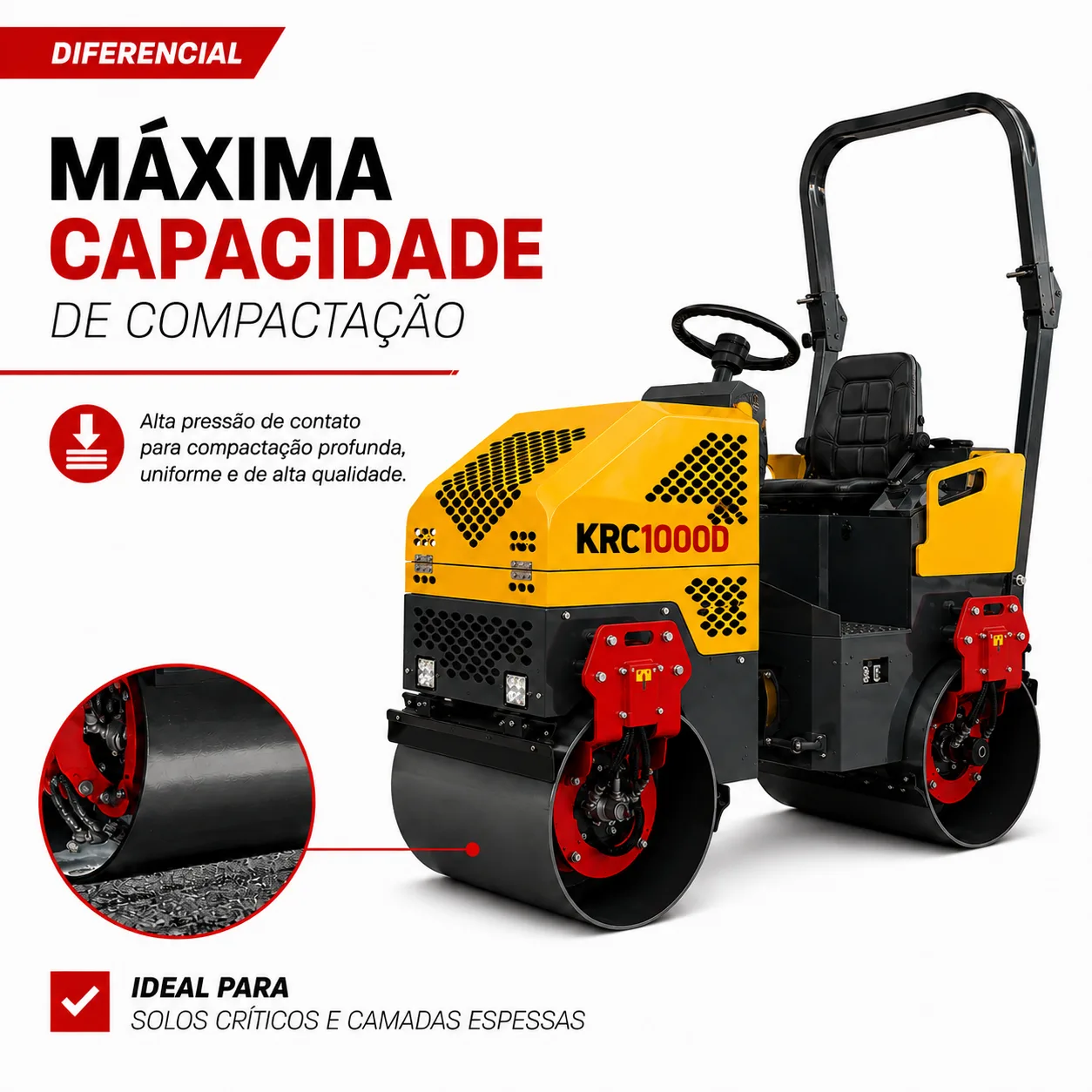 Rolo Compactador Kayama modelo:KRC1000D — imagem 4