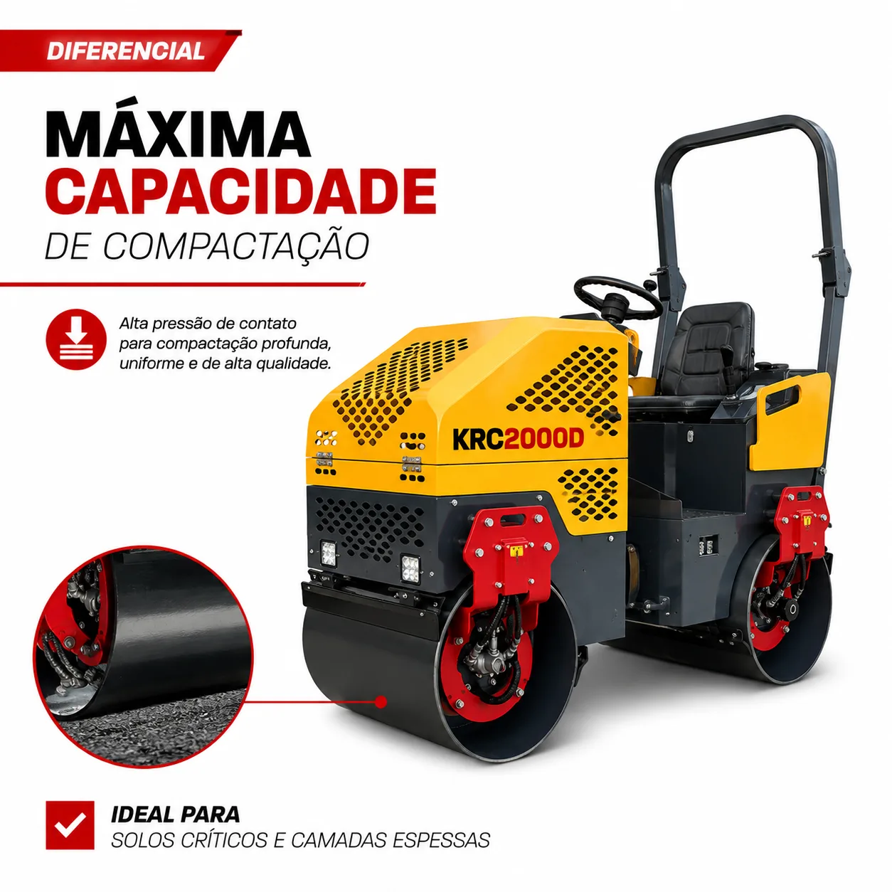Rolo Compactador Kayama modelo:KRC2000D — imagem 2
