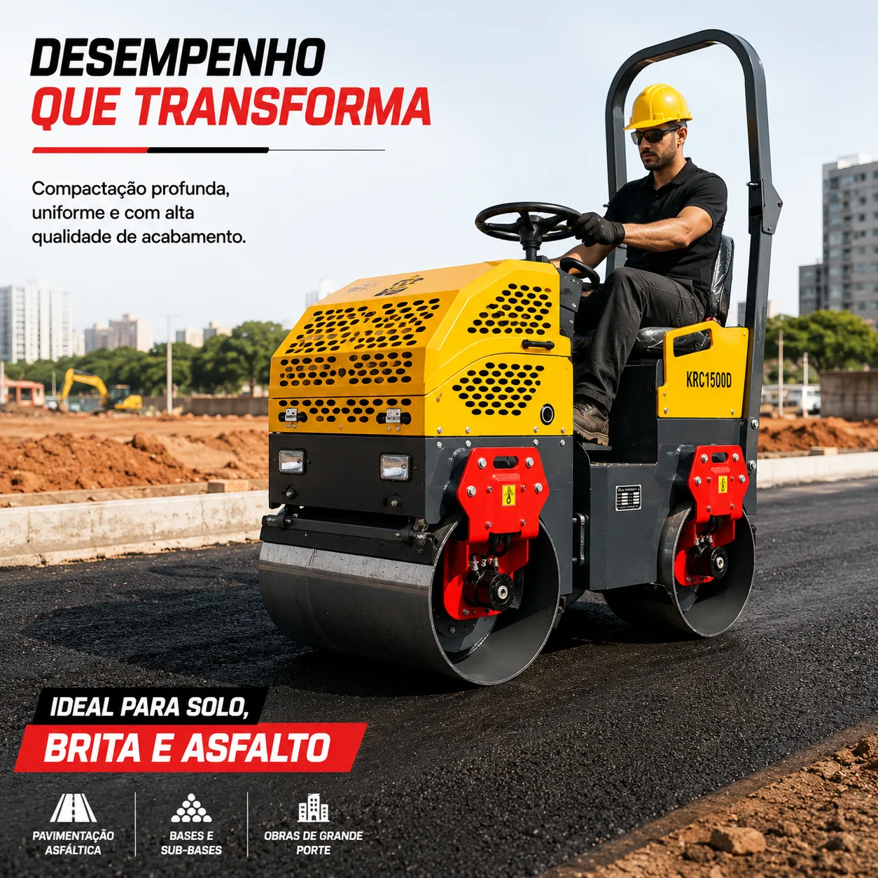 Rolo Compactador Kayama modelo:KRC1500D — imagem 3