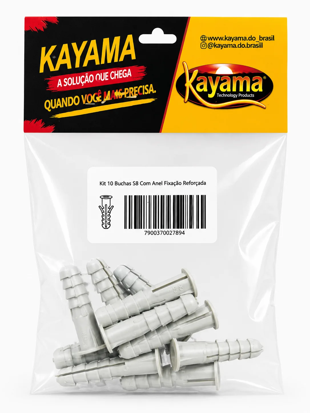 Kit 5 Buchas S10 Com Anel Kayama Fixação Reforçada(Encartelado)
