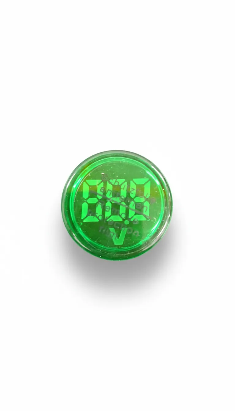 Medidor de voltagem digital LED de 22 mm com indicador verde MV-22VD- KAYAMA