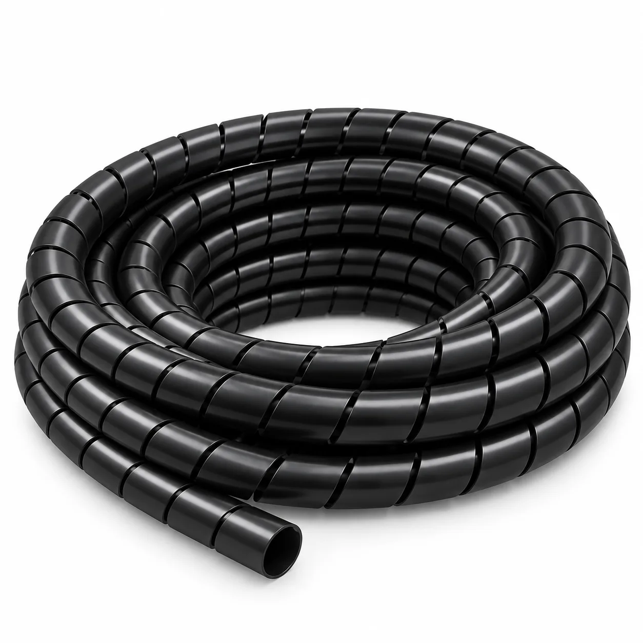 Organizador de Cabos espiral Preto Kayama 18 mm c/ 4 metros