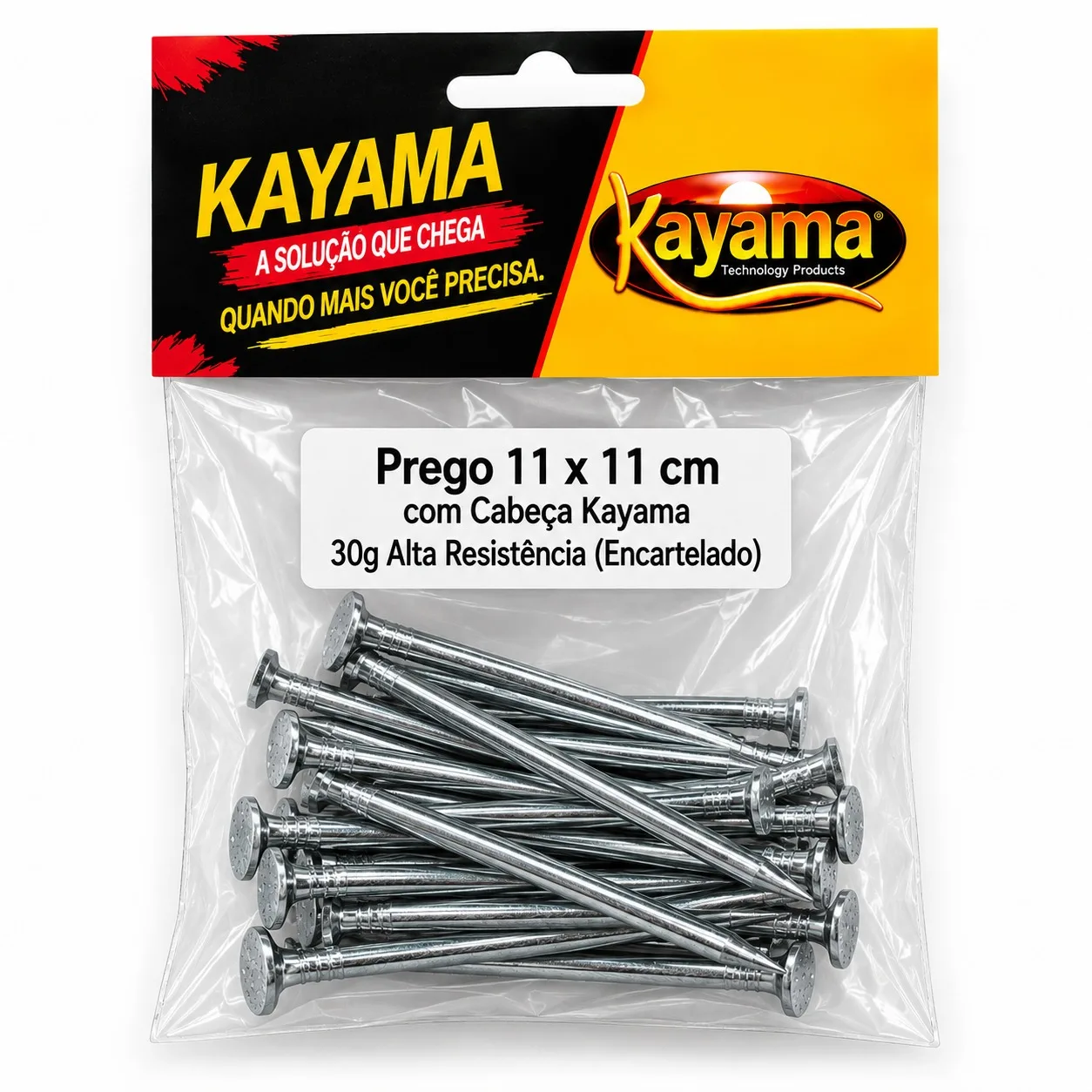Prego 11 x 11 com Cabeça Kayama 30g Alta Resistência(Encartelado)