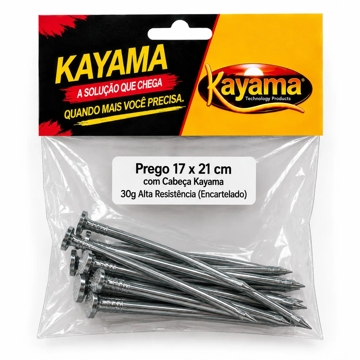 Prego 17 x 21 com Cabeça Kayama 30g Alta Resistência(Encartelado)