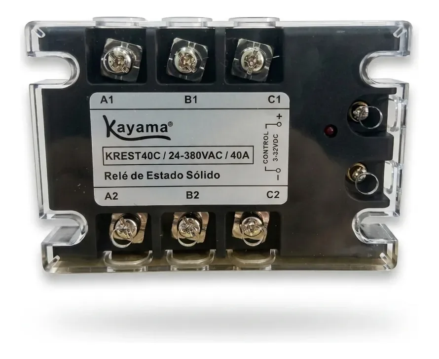 Relé de Estado Sólido Trifásico 40A- KREST40C -Kayama