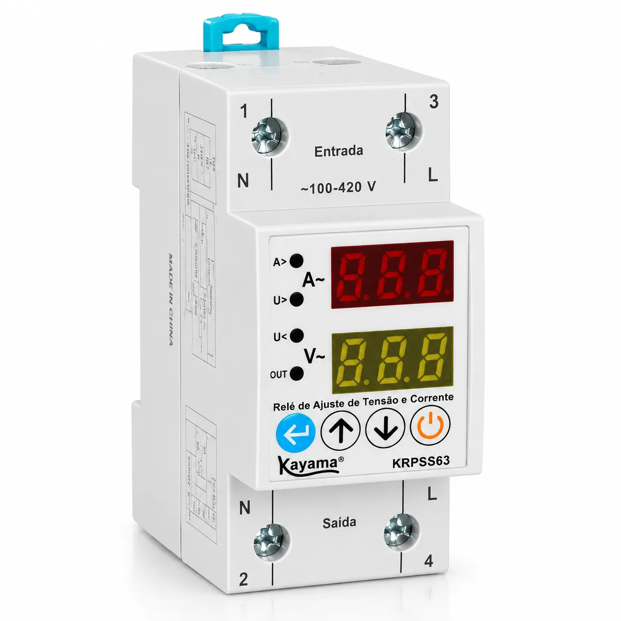 Relé de proteção contra sobretensão e subtensão Digital - KRPSS63 - 220V 50/60HZ - Kayama